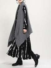 Women Lapel Solid Color Sleeveless Irregular Sweater